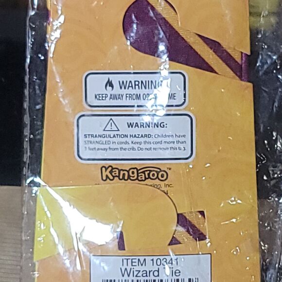 HARRY POTTER Gryffindor Purple & Gold Striped WIZARD Neck Tie Halloween Costume - Picture 10 of 10